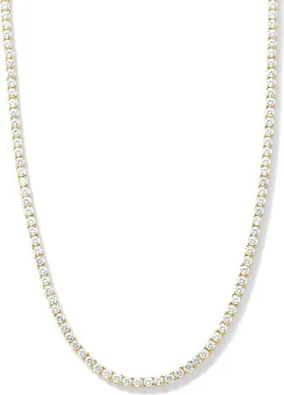 Melinda Maria Grand Heiress Cubic Zirconia Tennis Necklace in Gold-White at Nordstrom