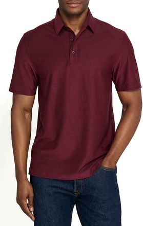 Brooklyn Brigade Solid Mapleton Luxe Cross Dyed Polo in Burgundy at Nordstrom, Size Xx-Large