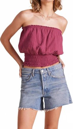 bobi Smoked Tube Top In Chutney