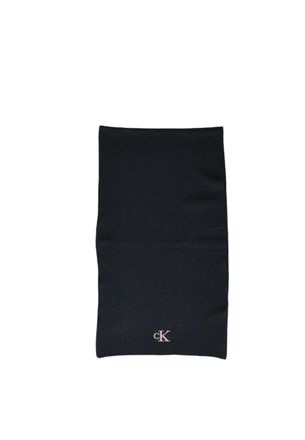 Calvin Klein Womens Knit Cotton Scarf - Black - One Size