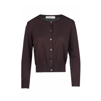 Jucca Cropped Cardigan - female - Jucca - Cardigans - Brown - L - Knitwear