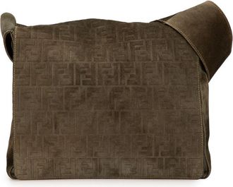 Fendi Pre-owned Fendi Zucca Suede Messenger Bag Unisex YW6S23KUTO82GUEA