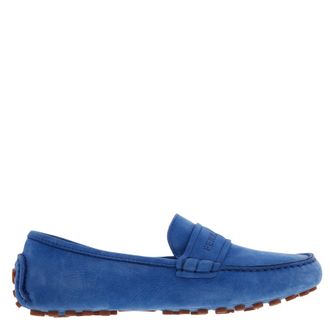 Ferragamo Iside Driver Moccasins with Logo, Size 7 C