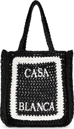 Casablanca Rieten Tas - unisex - Shoppers - Zwart - ONE Size - Tassen