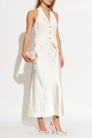 Self Portrait Two-piece Dress With An Open Back, Womens, Cream