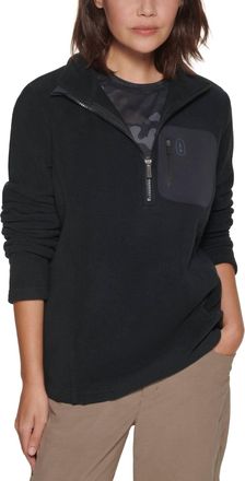 G.H. Bass & Co. Highline Trail Half Zip Fleece Jacket In Black