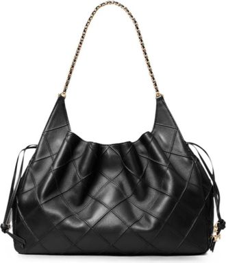 Tory Burch Large Fleming Tote - Dames - Schoudertassen - Zwart - ONE Size - Leer - Tassen