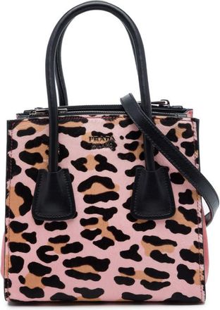 Prada Pre-owned Prada Mini Pony Hair Leopard Print Cavallino Twin Pocket Satchel Ladies 1ZT3954RLA8O3J6U