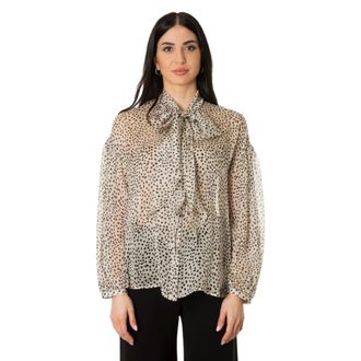Max Mara Blouses, female, Multicolor, Size: XS Camicia a pois in seta