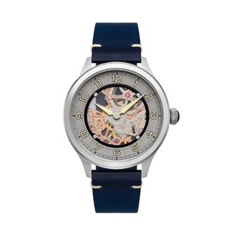 Earnshaw Baron Mens Automatic English Grey Watch ES-8189-02 - Blue - One Size