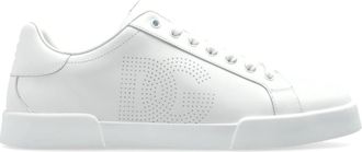 Dolce & Gabbana Sneakers met logo - Heren - Sneakers - Wit - 45 EU - Leer - Schoenen