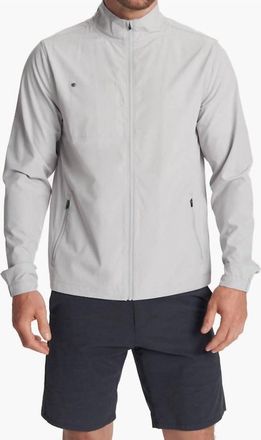 Vuori Clothing Venture Track Jacket In Platinum Linen Texture