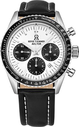 Revue Thommen Aviator Chronograph Automatic Silver Dial Mens Watch 17000.6532