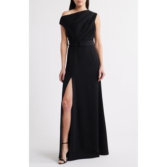 Black Halo Caprina One-Shoulder A-Line Gown at Nordstrom Rack, Size 4