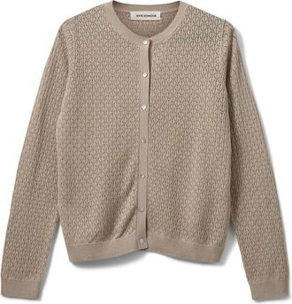 Sofie Schnoor Gebloemde Vest Beige - Dames - Vesten - Beige - XS - Katoen - Truien & Vesten