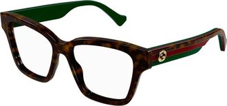 Gucci Square Eyeglasses - Dames - Brillen - Bruin - 55 MM - Accessoires