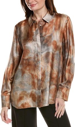 Lafayette 148 New York Scottie Silk Blouse