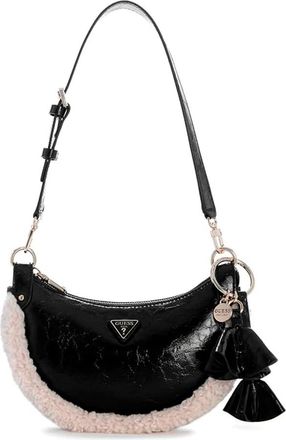 Guess Katie Convertible Shoulder Bag - Dames - Schoudertassen - Zwart - ONE Size - Polyester - Tassen