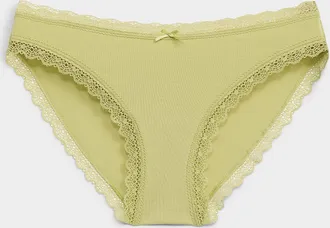 Miiyu Womens Scalloped edge bikini panty Organic cotton