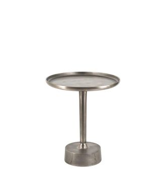 Moycor Mesa auxiliar aluminio plateado d. 46 cm