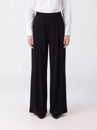 Eleh Pantaloni a gamba larga e vita alta in misto cotone