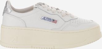 Autry Medalist-platform lage leren sneakers
