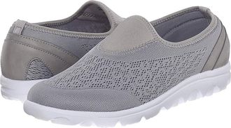 Propét TravelActiv Slip-On Womens Slip on Shoes Silver : 9.5 XX (4E), Synthetic/Textile