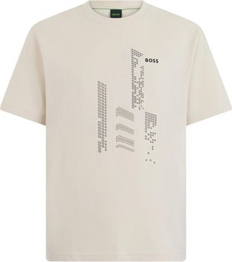 HUGO BOSS Katoenen T-shirt - Heren - T-shirts - Beige - XL - Katoen - Tops