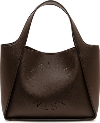 Stella McCartney Brown Logo Medium Tote