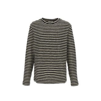 Jil Sander gestreepte wol compact jersey t -shirt