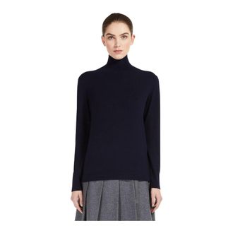 Max Mara Kiku Sweater - Dames - Coltruien - Blauw - S - Truien & Vesten