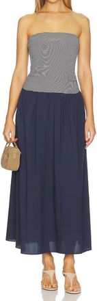Heartloom Mikella Two-Tone Maxi Dress In Indigo