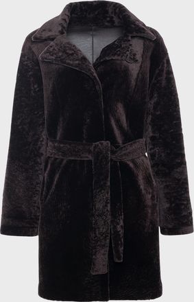 Gorski Reversible Lamb Shearling Belted Stroller Coat