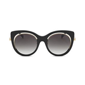 Escada Ladies Black Round Sunglasses SESA58F-1