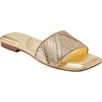 Marc Fisher Murphy Slide Sandal in Gold at Nordstrom Rack, Size 8.5