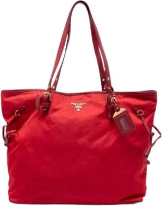 Prada Pre-owned Tote Bags, female, Red, Size: ONE SIZE Pre-owned Tote Bag
