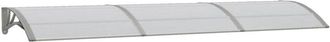 vidaXL Marquesina De Puerta Policarbonato Gris 300x75 Cm Vidaxl