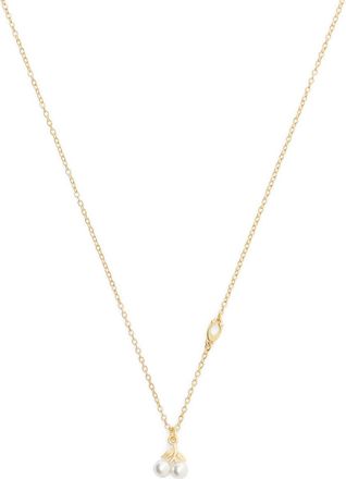 Coach Cherry Faux Pearl Pendant Necklace - One Size