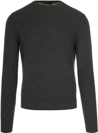 Emporio Armani Dark Grey Virgin Wool Sweater