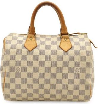 Louis Vuitton Pre-owned Speedy 25 Damier Azur Handbag - Dames - Vintage Handtas - Beige - ONE Size - Vintage