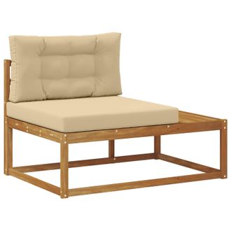 vidaXL Sof&aacute; Modular De Exterior Con Coj&iacute;n Natural 115 X 83 X 73 Cm Vidaxl