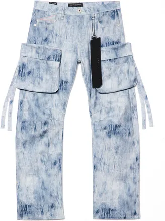 Cult of Individuality Grunge Baggy Cargo 610 Jeans In Cloud
