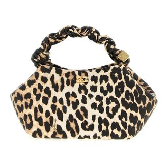 Ganni Tassen, Dames, Bruin, ONE Size, Katoen, Small Bou Bag