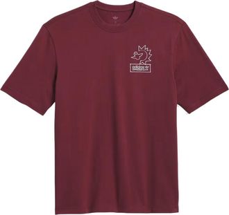 adidas Skateboarding x Mark Gonzales Not Amused T-Shirt Shadow Red Halo Silver KQ6267