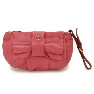 Prada Pink Nylon Leather Pouch (Pre-Owned)