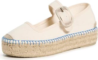 Free People Womens Surfside Maryjane Espadrille In Cream