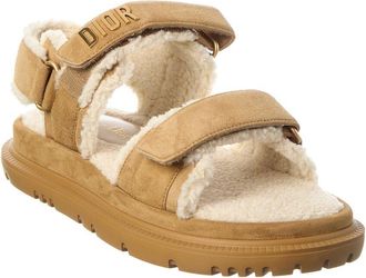 Dior Dioract Suede & Shearling Sandal