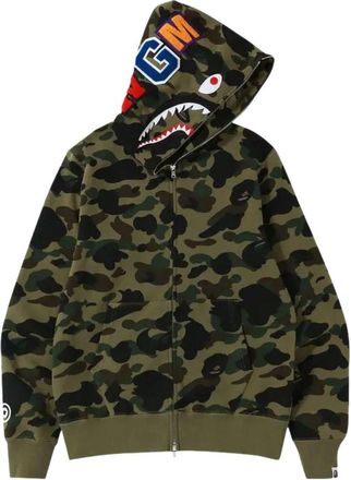 A Bathing Ape 1st Camo Shark Full Zip Hoodie Green 1K20-115-009-GREEN
