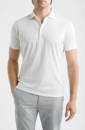 Johnnie-O Elba Top Shelf Cotton Blend Piqu&eacute; Polo in White at Nordstrom, Size Xx-Large