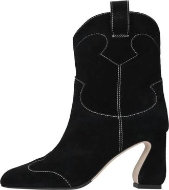 Sergio Rossi SI Rossi Boot - Dames - Cowboylaarzen - Zwart - 41 EU - Leer - Schoenen